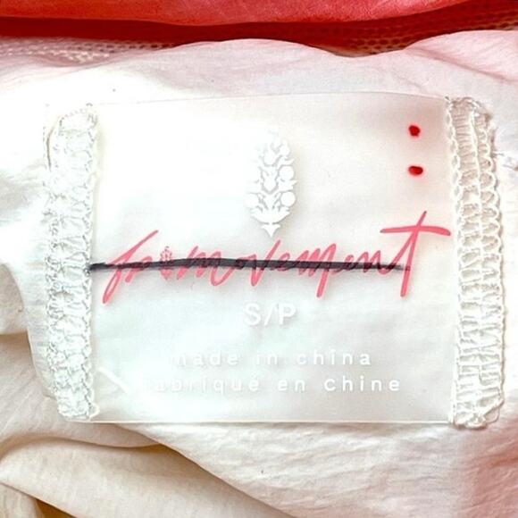 Free People FP Movement Pink Ombre Scrunchy Glossy Pippa Puffer Jacket Small NEW - Picture 7 of 10